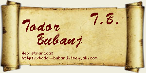 Todor Bubanj vizit kartica